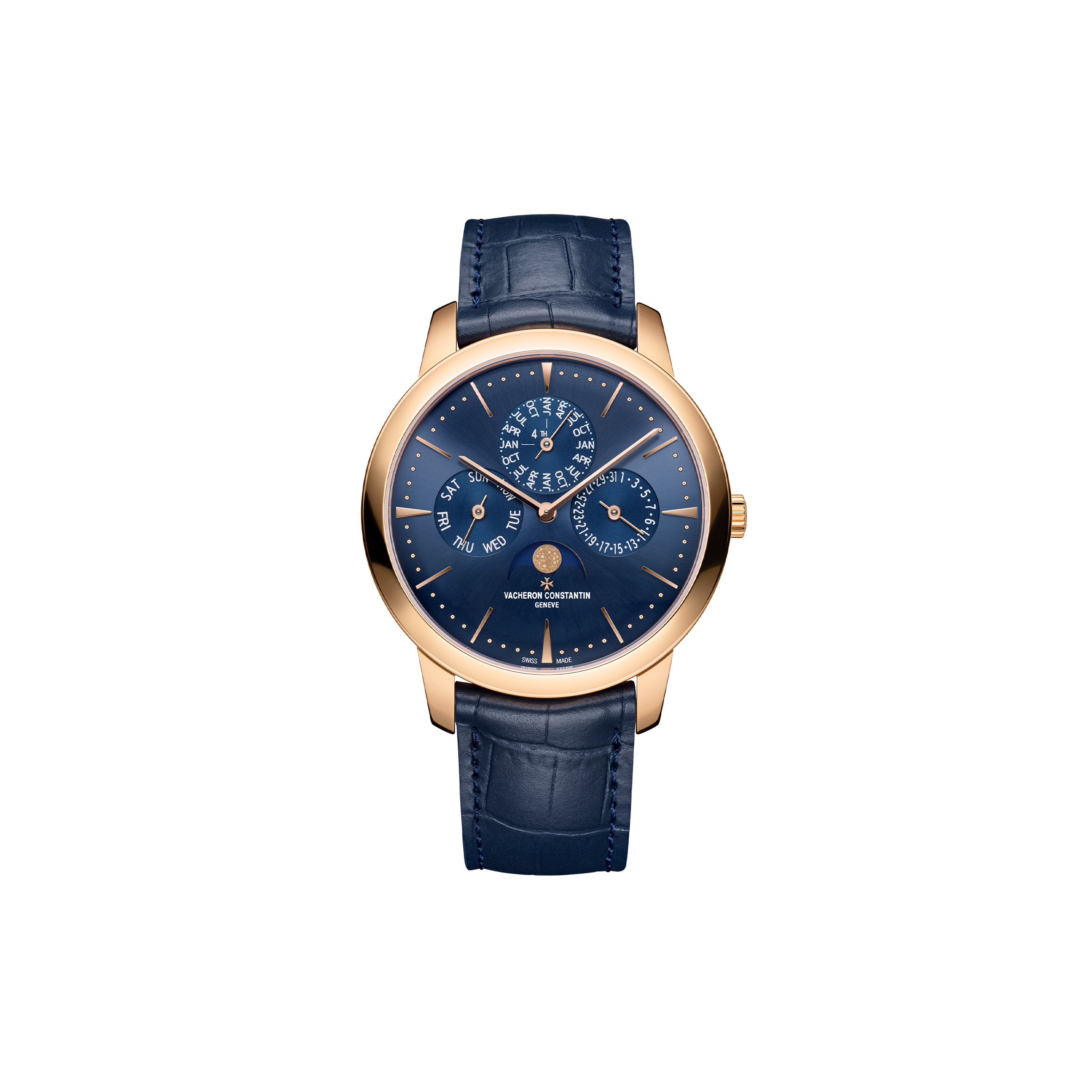 vacheron Co*sta*t*n patrimony perpetual calendar ultra-thin 41 mm pink gold watch 43175/000r-b519